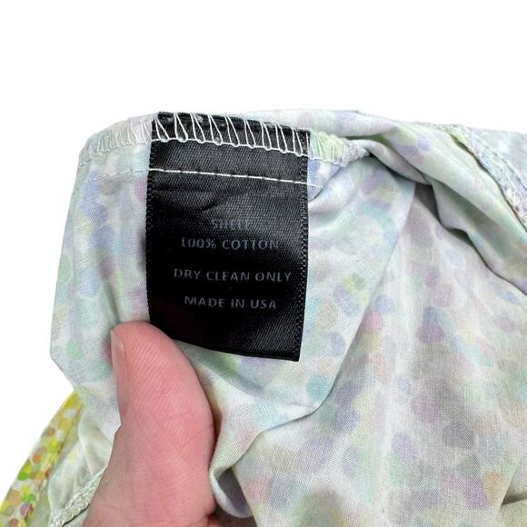 Cynthia Rowley Confetti Dot Print 100% Poplin Cotton Long Sleeve Shift Dress - Picture 16 of 16